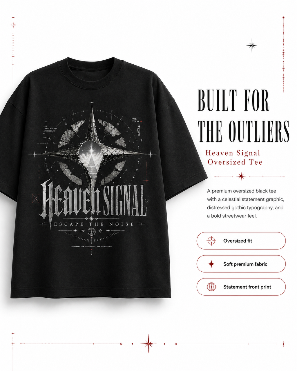 Heaven Signal Oversized T-Shirt