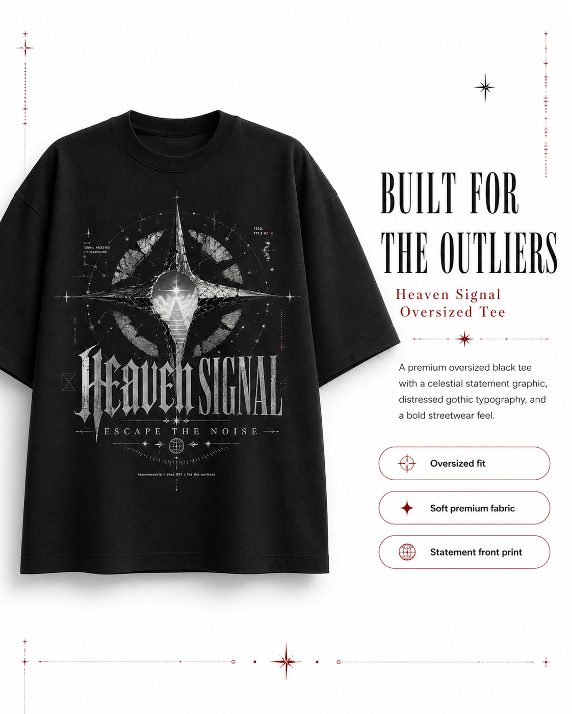 Heaven Signal Oversized T-Shirt