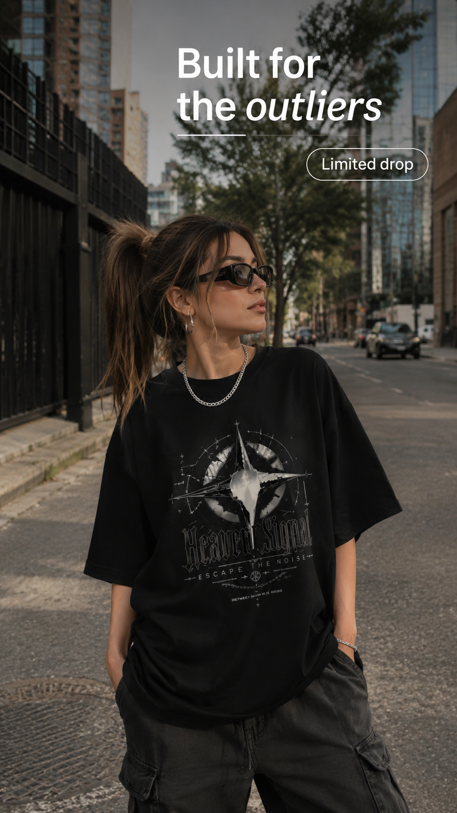 Heaven Signal Oversized T-Shirt