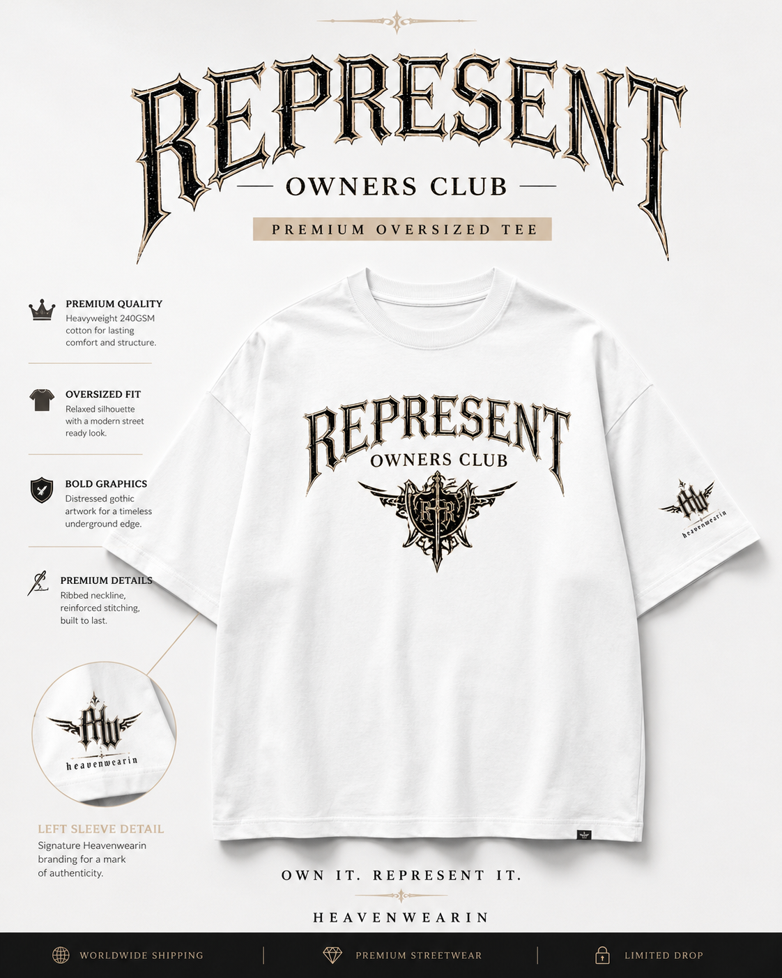 Represent Owners Club Oversized T-Shirt