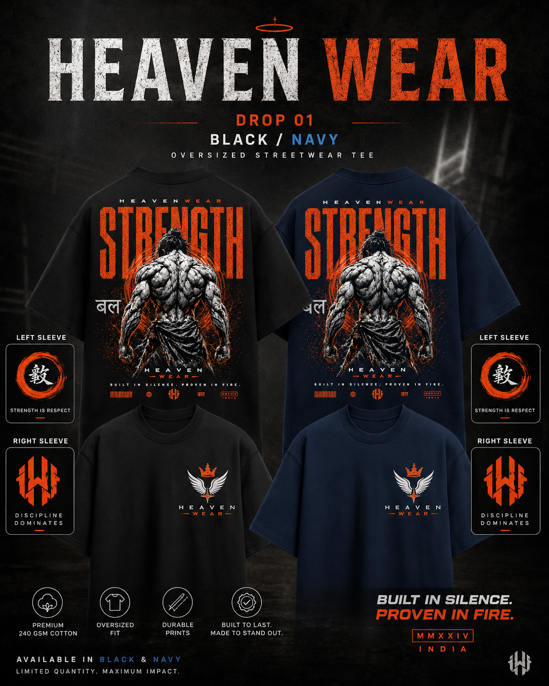 Strength Drop 01 Oversized Streetwear T-Shirt
