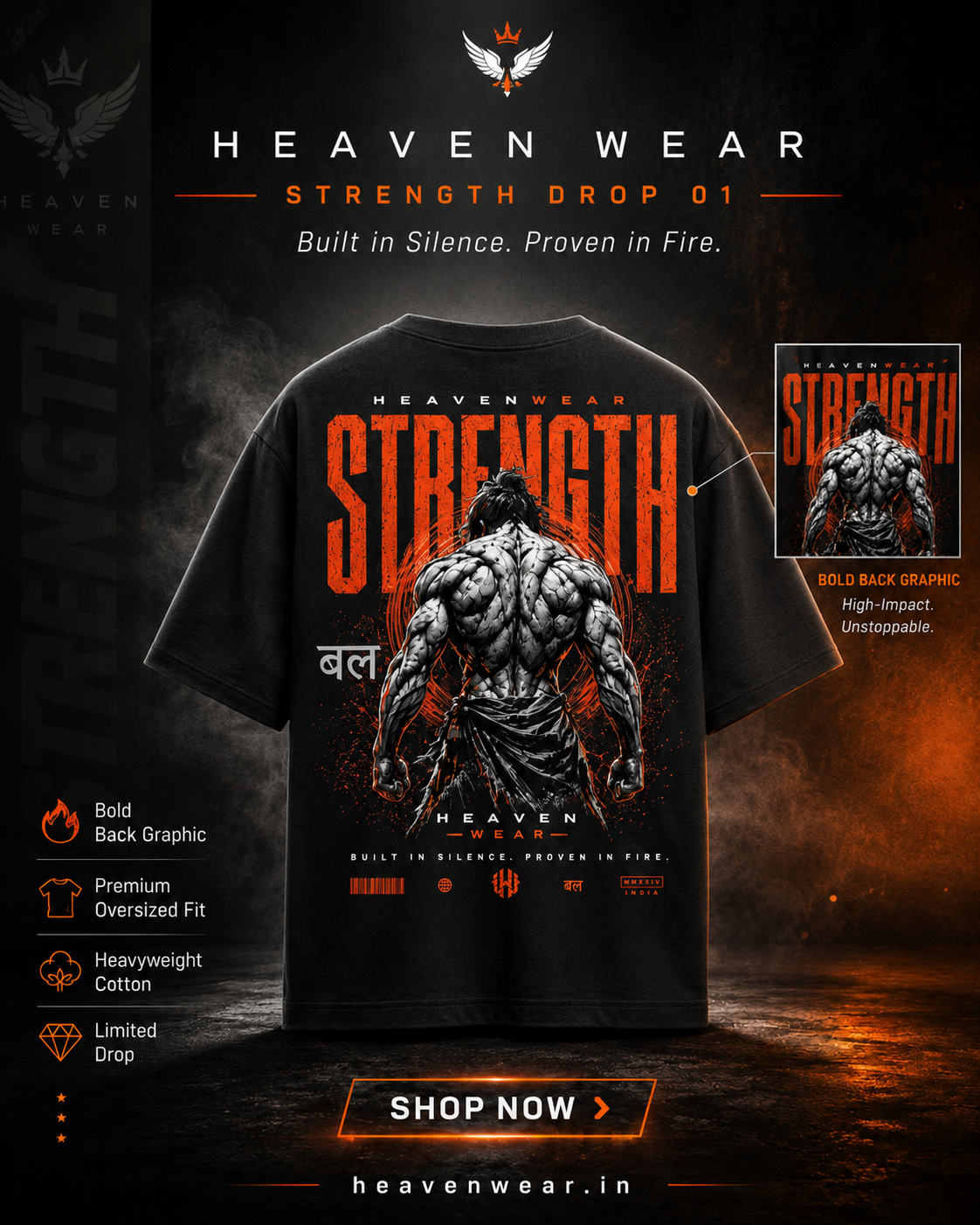 Strength Drop 01 Oversized Streetwear T-Shirt